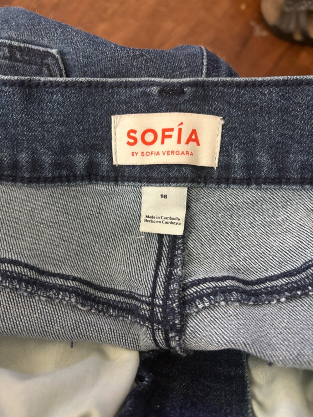 Sofia by Sofia Vergara Margot Sz 16 hi rise Wide-Leg Cropped Cuffed Jeans - Picture 6 of 9